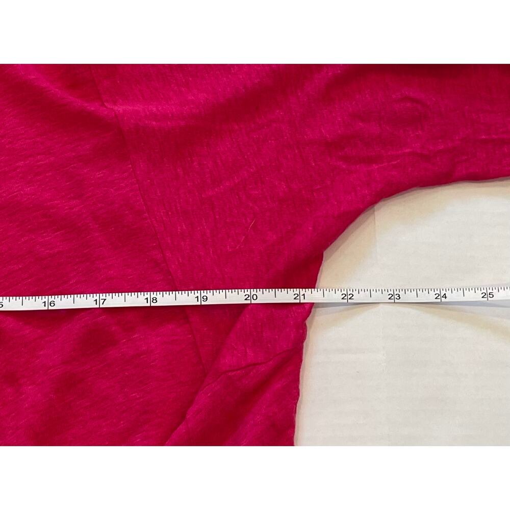 Calvin Klein Pink/Fuscia Linen Open Front Cardigan, Wrap, Drape, Asymmetrical L - Picture 8 of 9